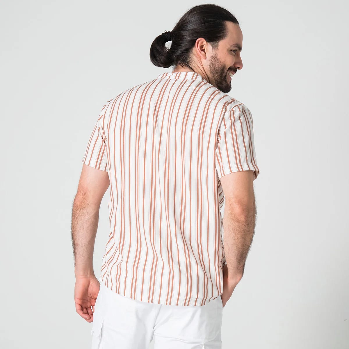 Camisa Rallas Manga Corta Slim Garnica - imagen 6