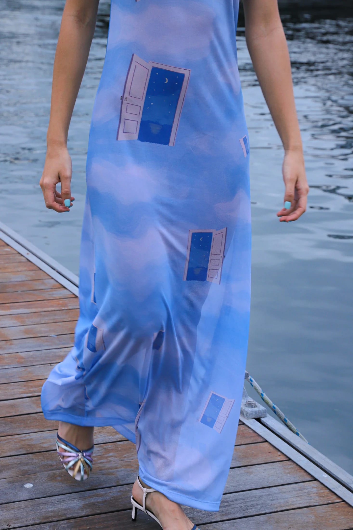 Mesh Dress - Sky - imagen 9