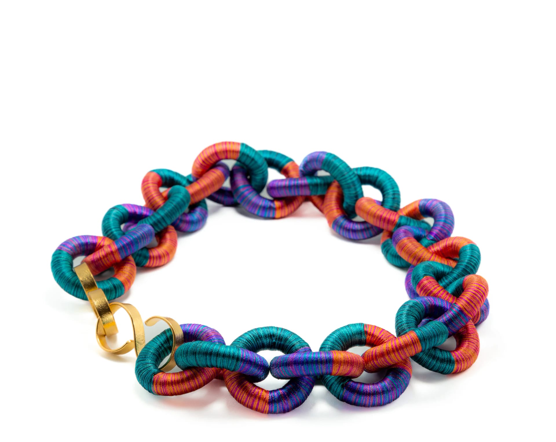 Intertwined Necklace with Silver Clasp - imagen 3