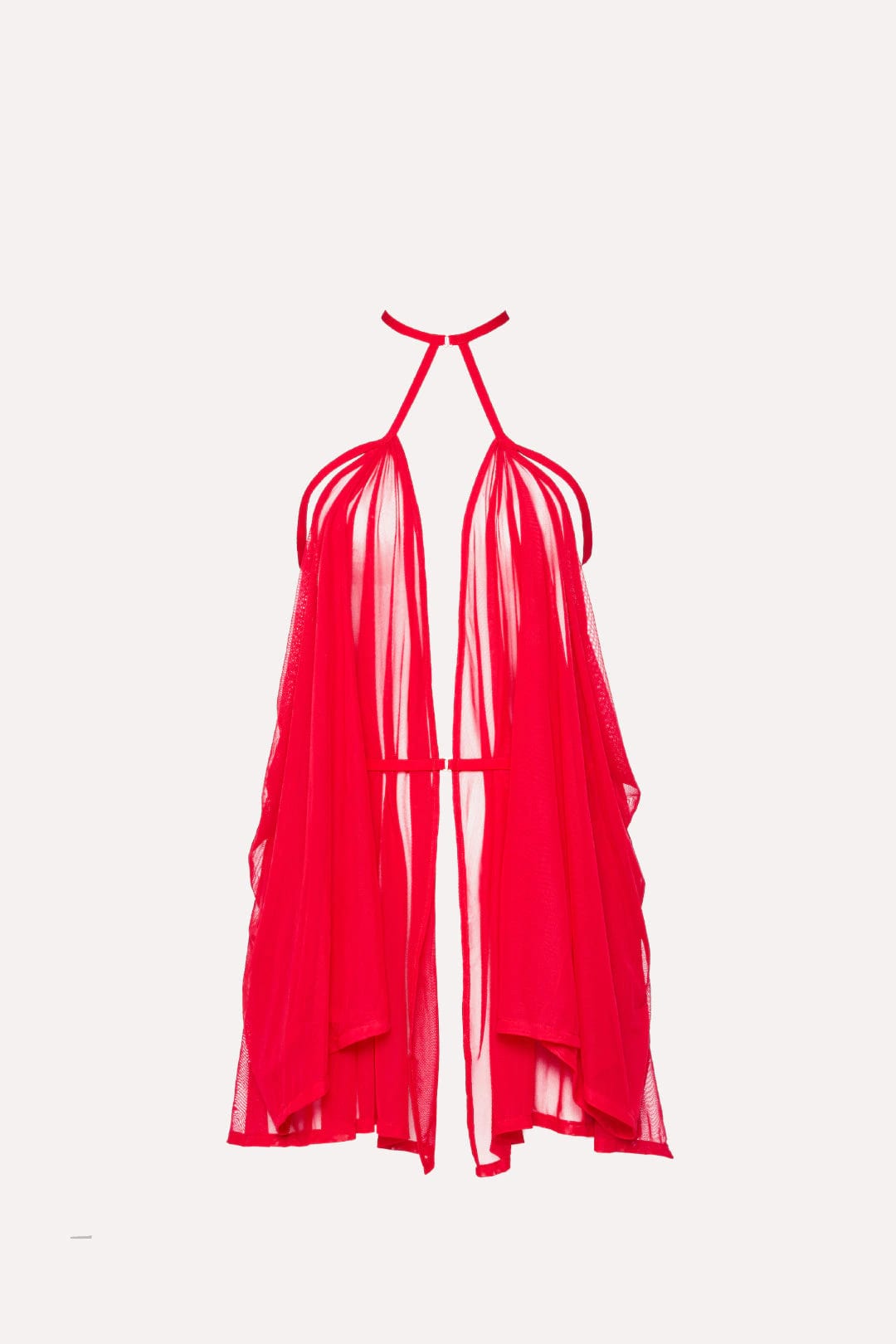 KIMONO VOILE ROJO CEREZA - imagen 7
