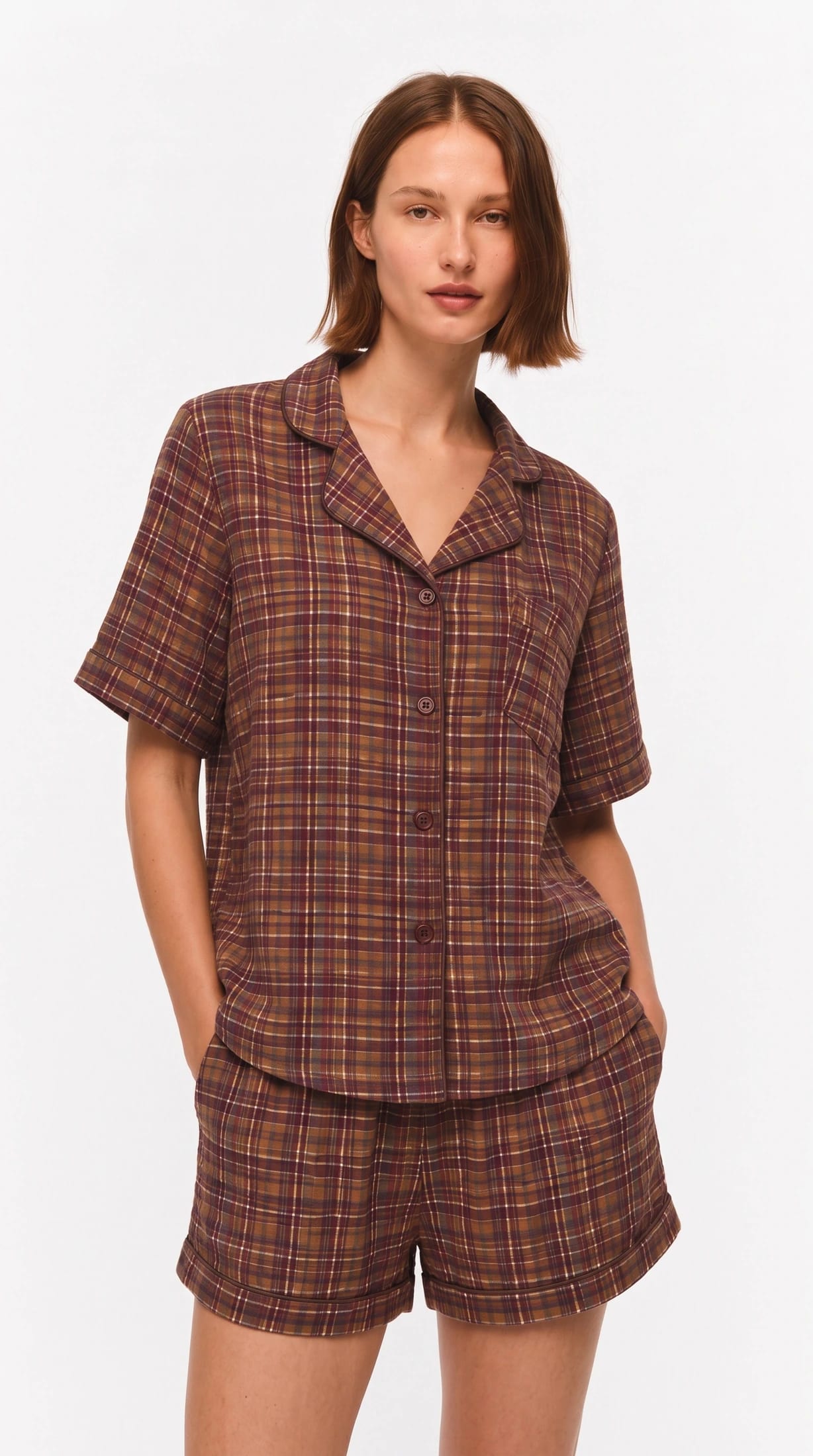 Set Short Paris Chestnut Plaid - imagen 1
