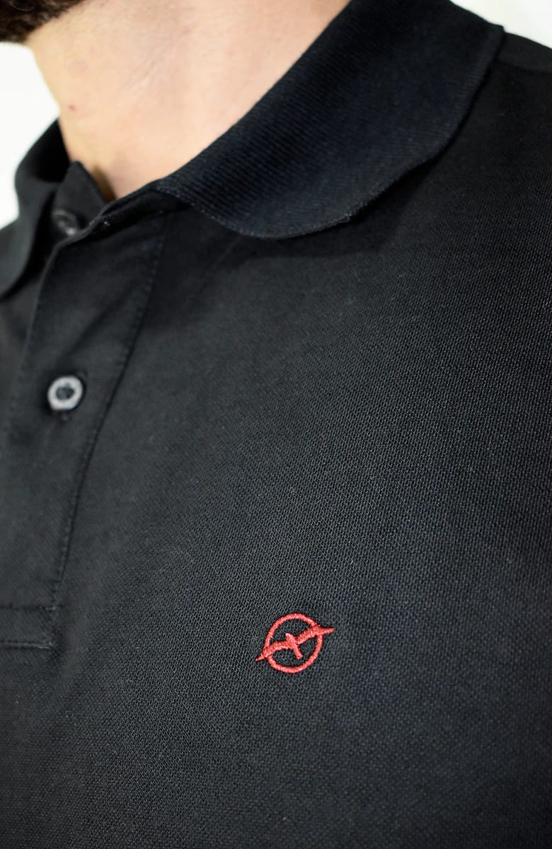 Camiseta tipo Polo Negro para Hombre - imagen 2