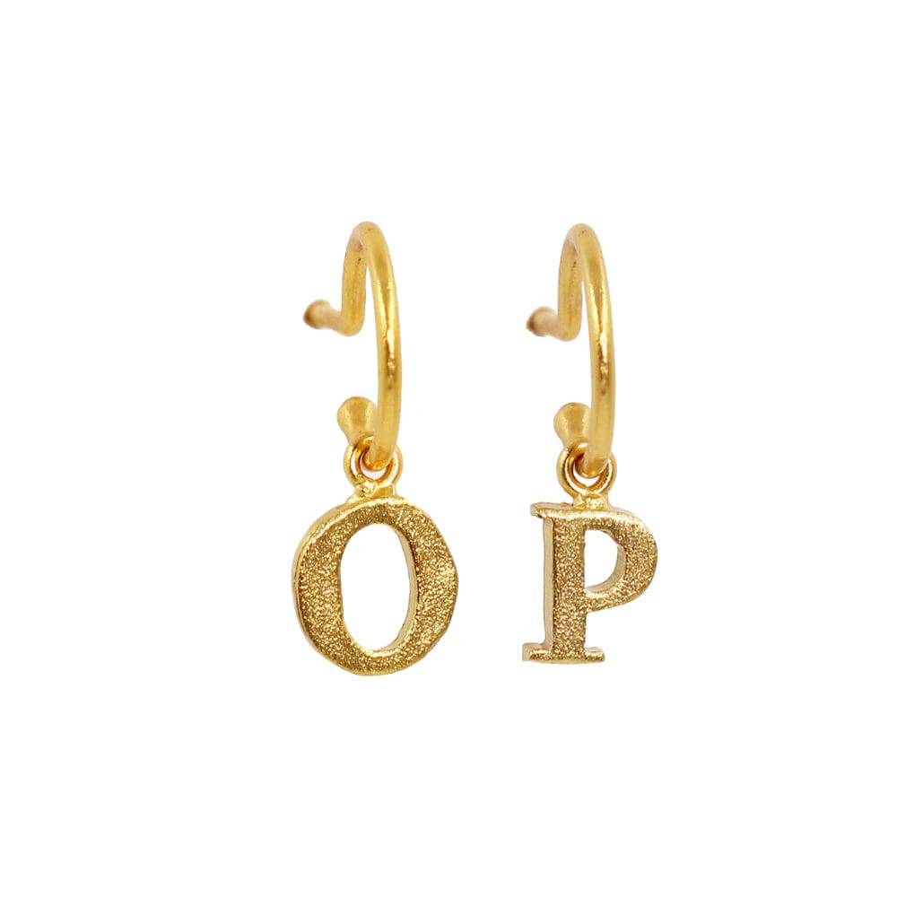 PreOrder Baby Hoops 9mm Letra Gold - imagen 4