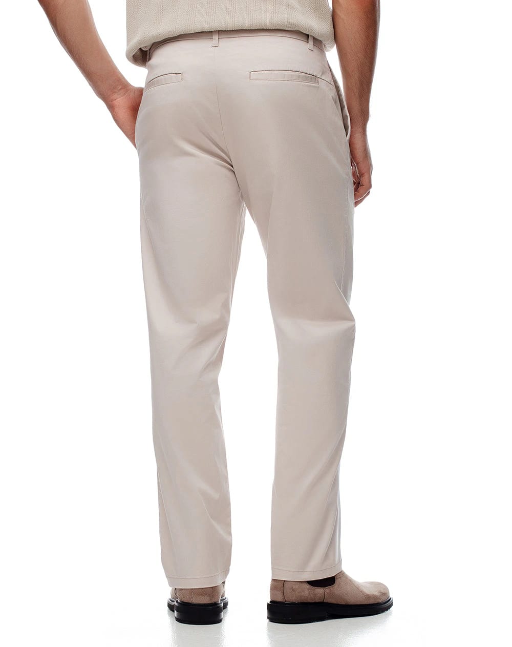 Pantalón regular tiro medio arena hombre - imagen 2