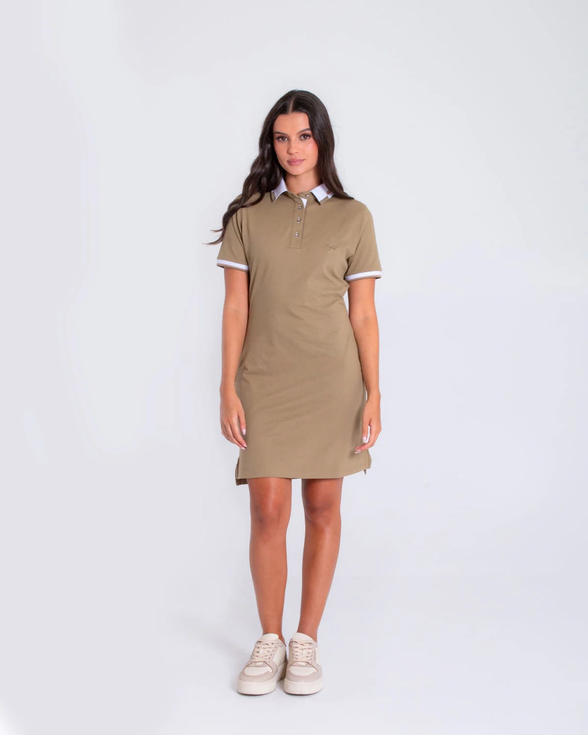 Vestido verde tipo polo para mujer - imagen 1