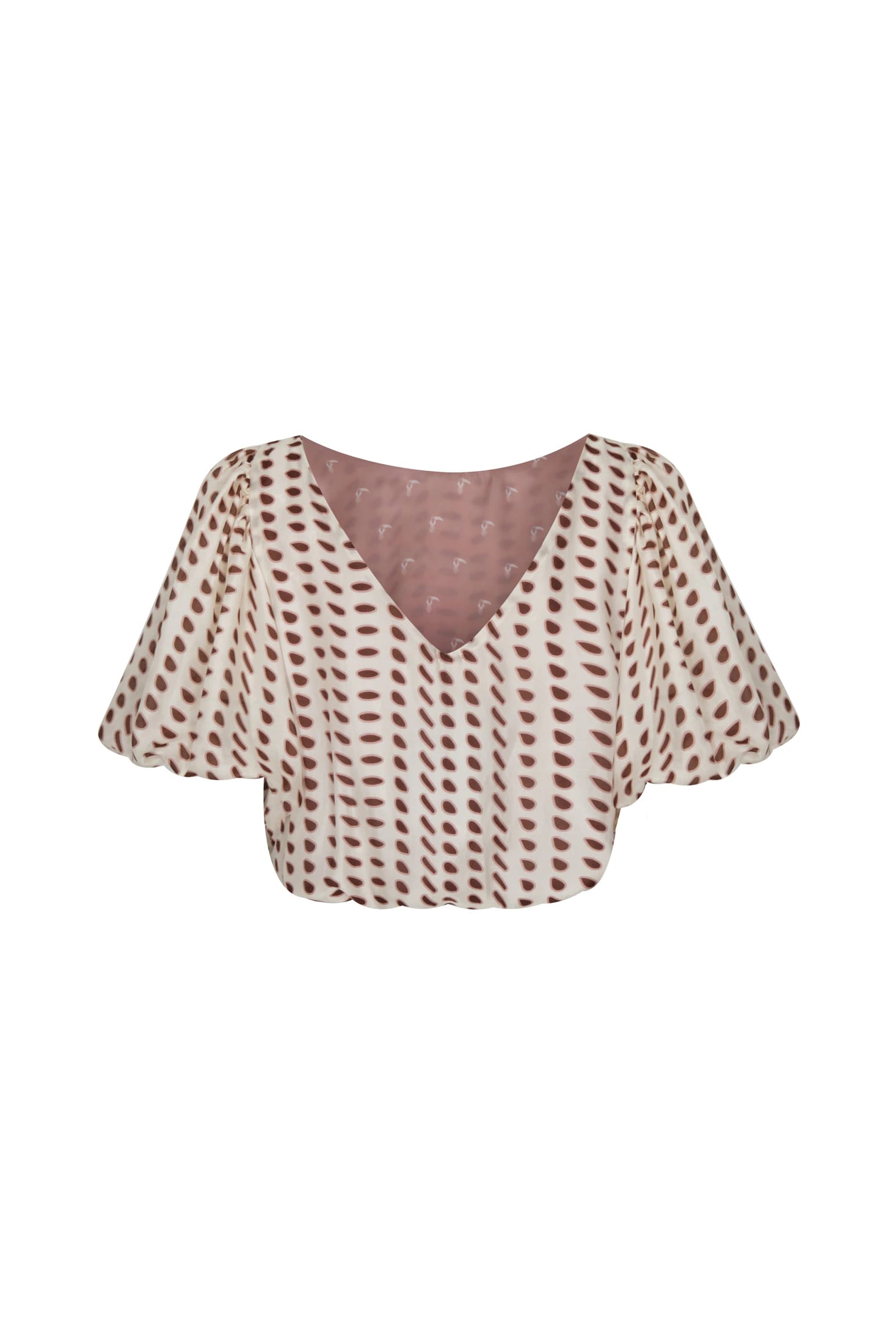 Guayacan Silk Blouse / Ivory Wine Seeds - imagen 2