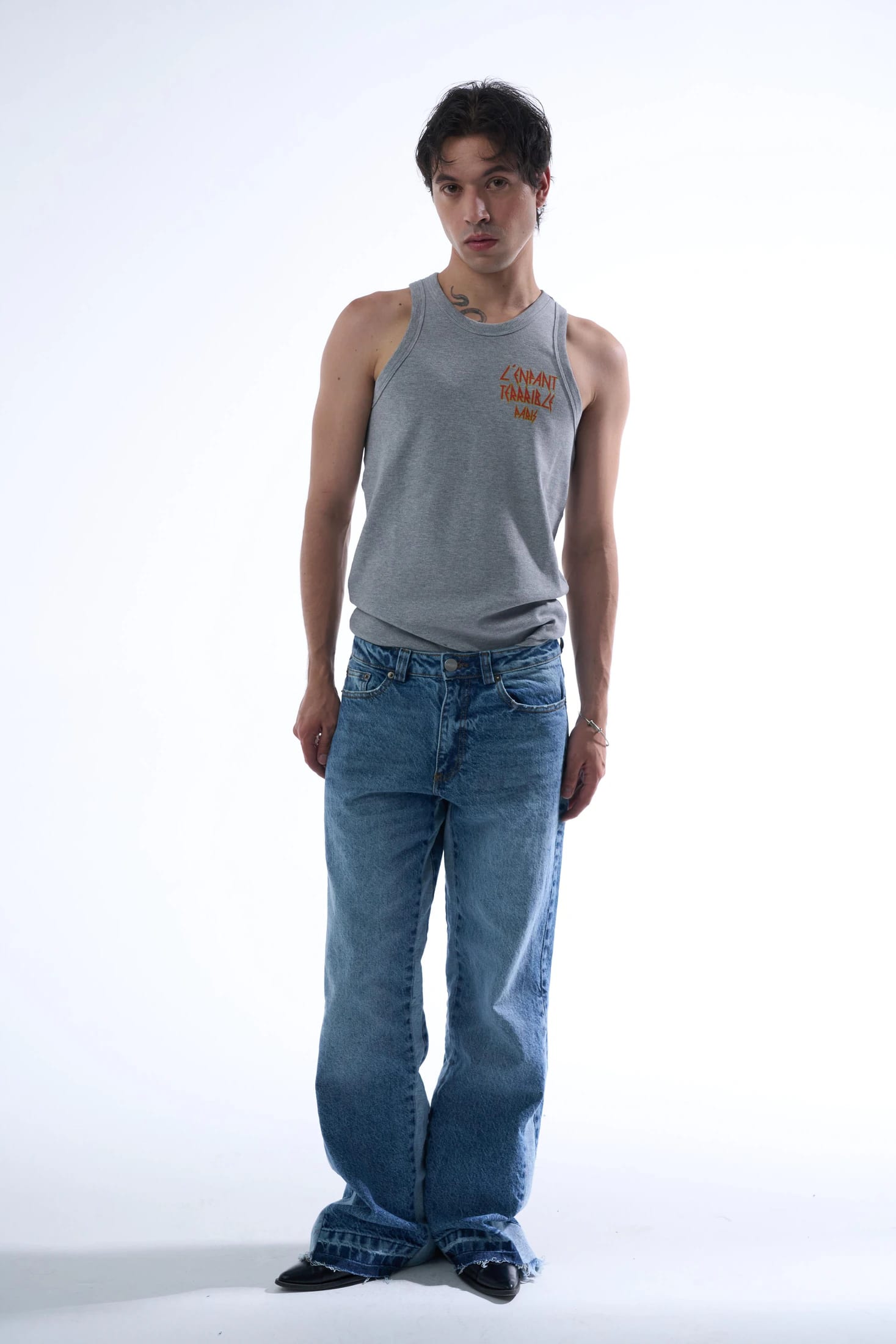 L'ENFANT GRAY MEN TANK TOP - imagen 2