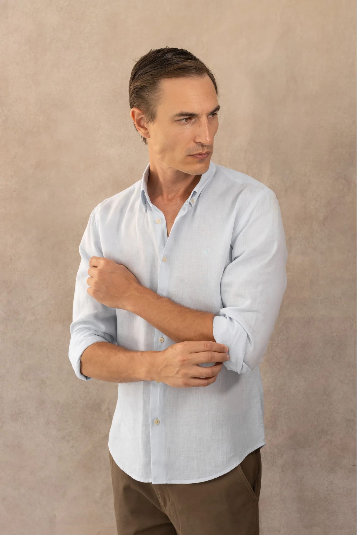 Camisa Antimanchas Lino Azul Capri - imagen 4