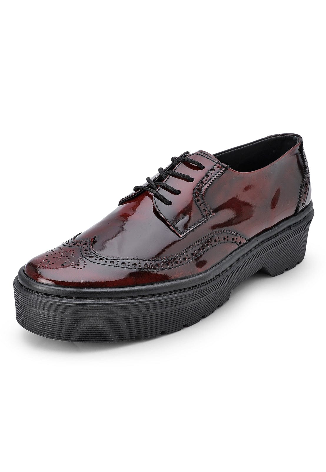 Zapatos oxford vinotinto suela chunky - imagen 1