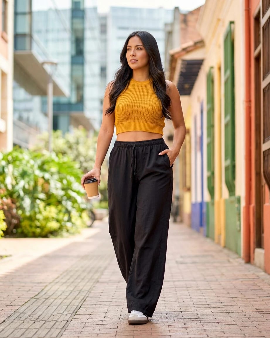 Pantalón Negro Jaspeado - imagen 7