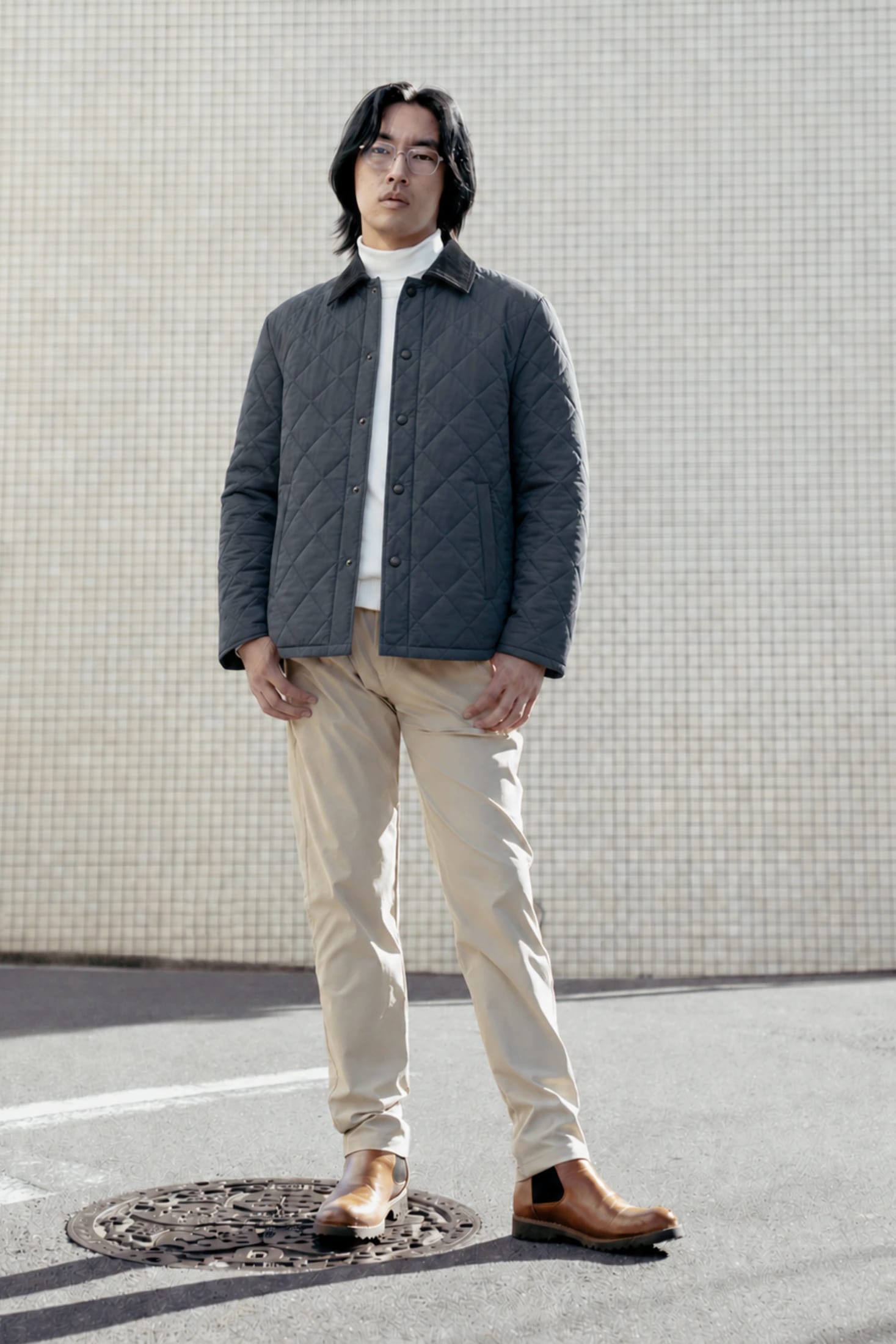 Chaqueta Alcolchada Rombos Gris - imagen 2