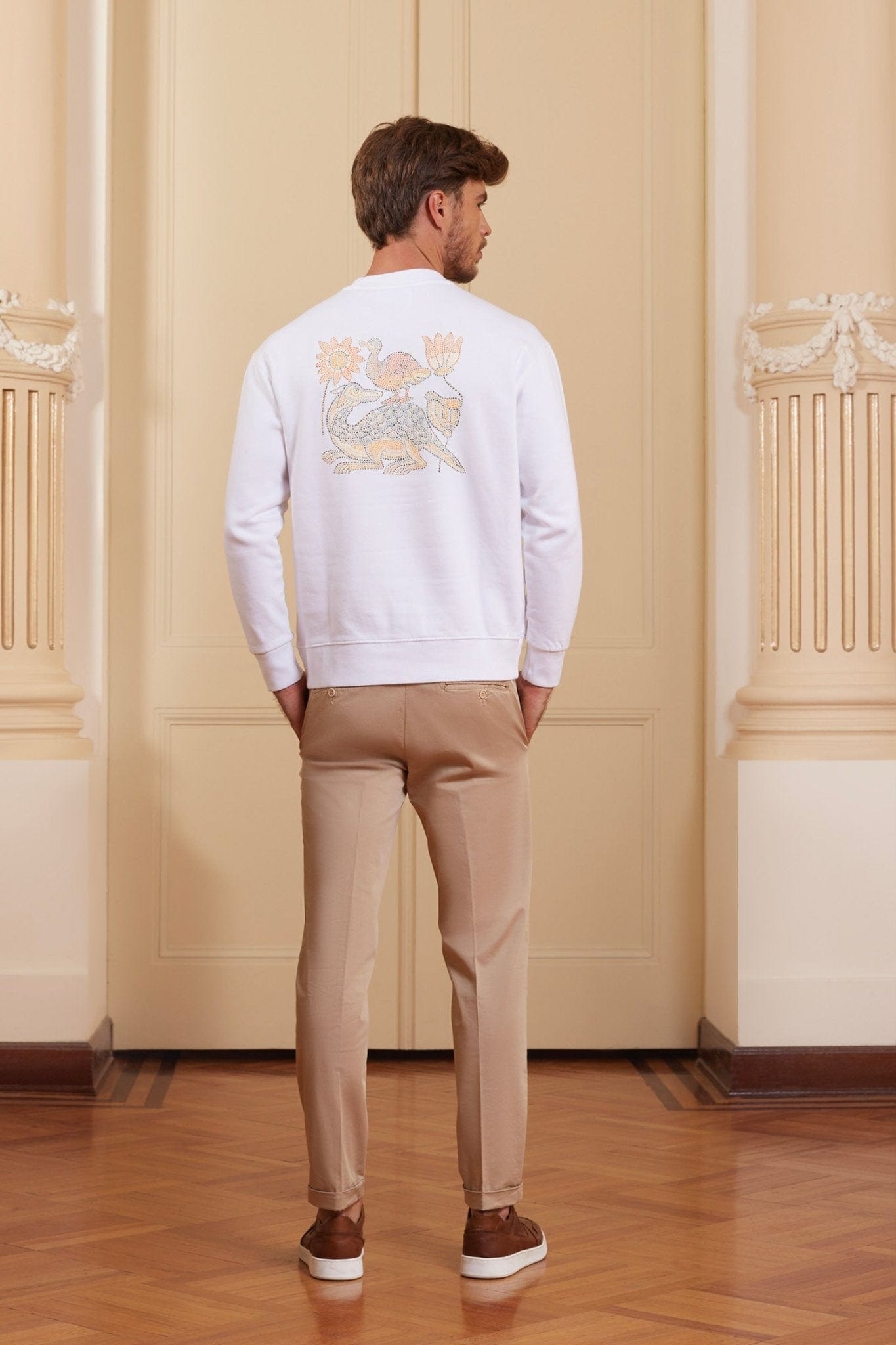 Men's san vitale sweatshirt white - imagen 6