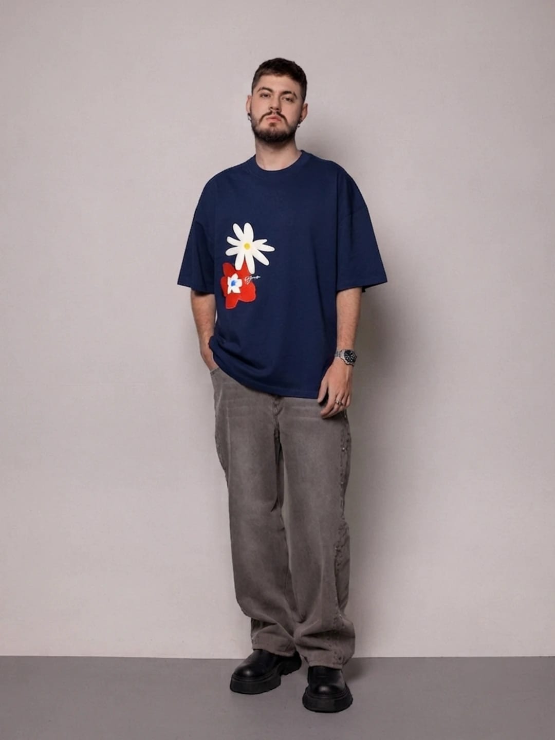 Oversized Flor-Azul - imagen 1