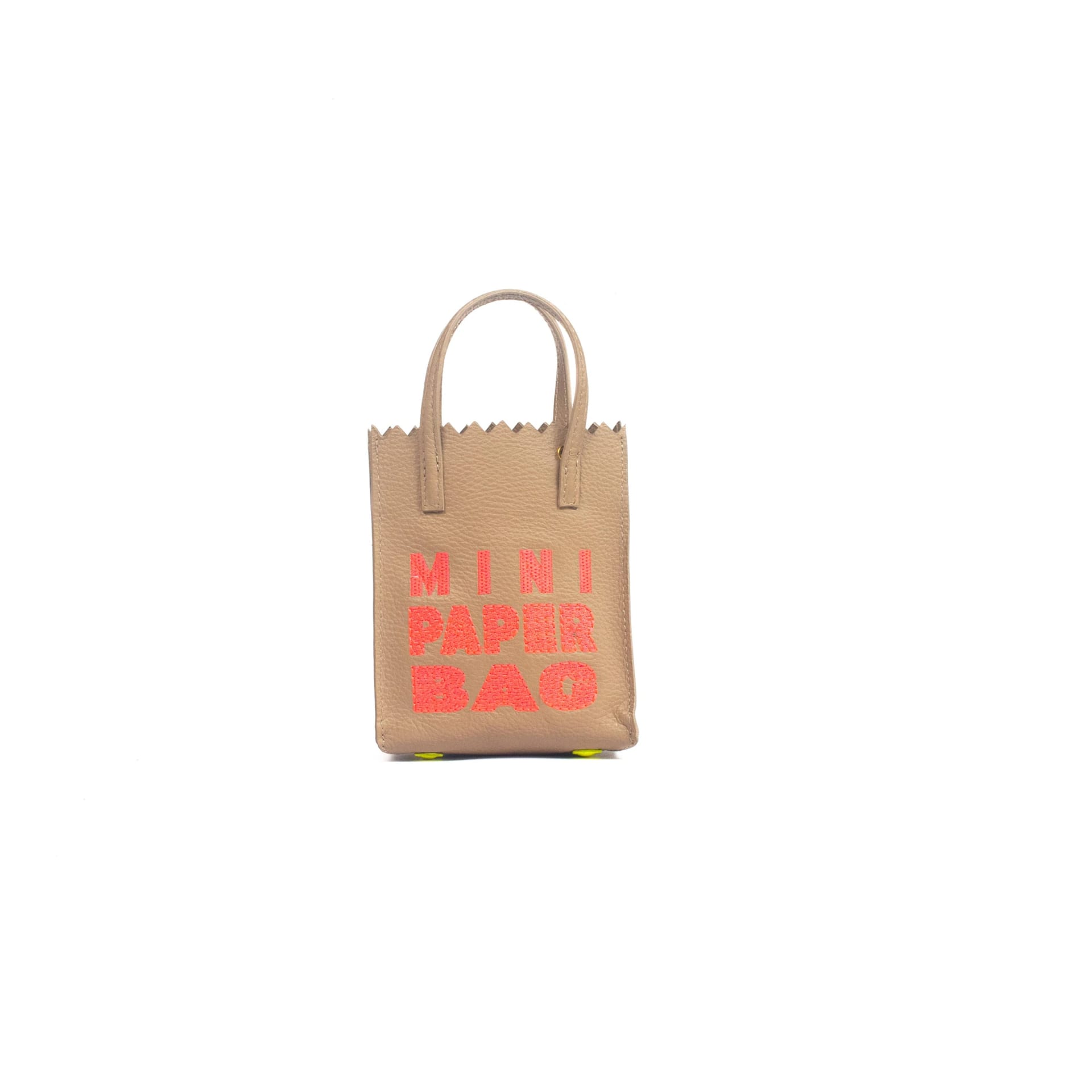 Mini Paper Bag - Cocoa x Neon Pink - imagen 2