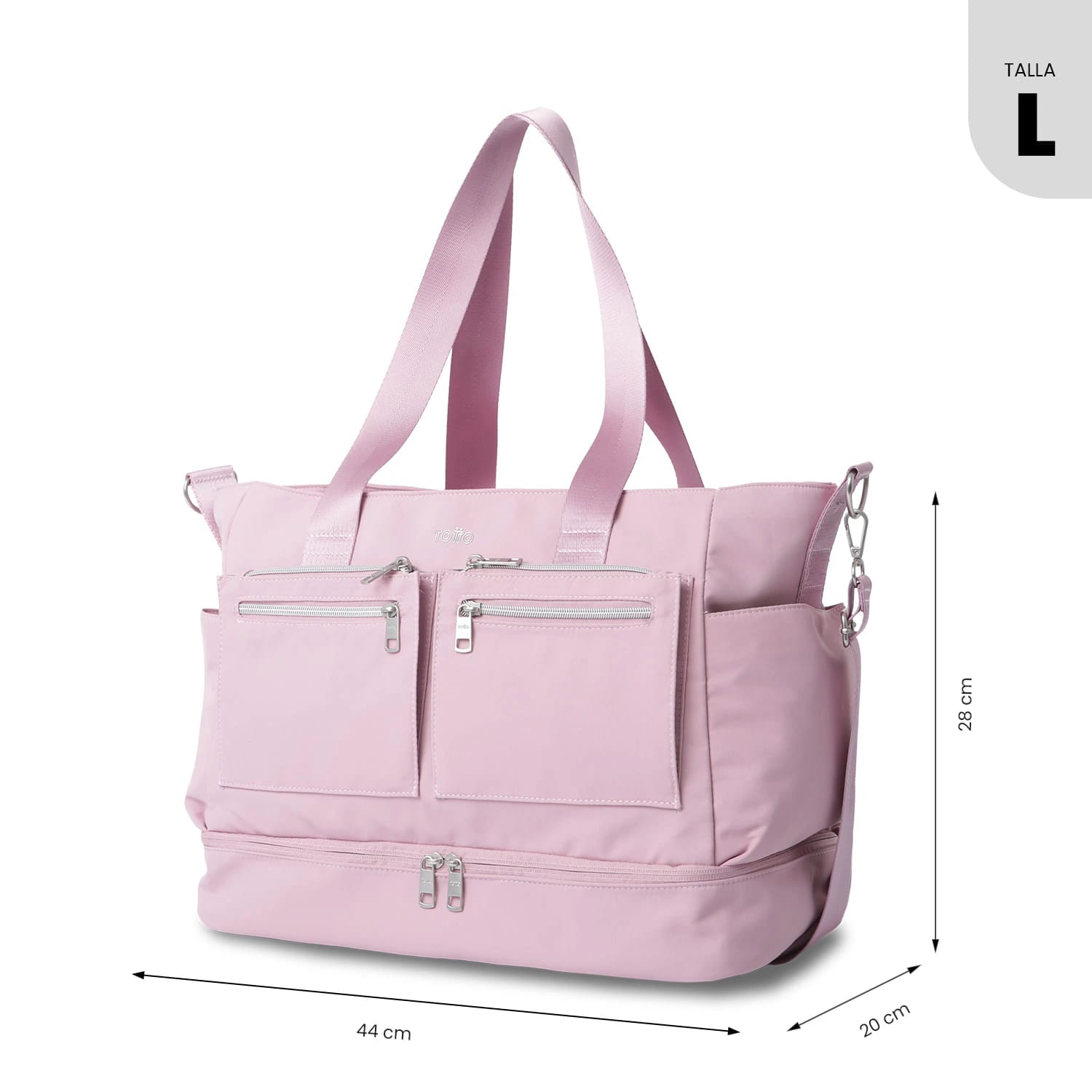 Bolso para Mujer Maxi Tote Grande Porta PC 16" Rosado - imagen 3