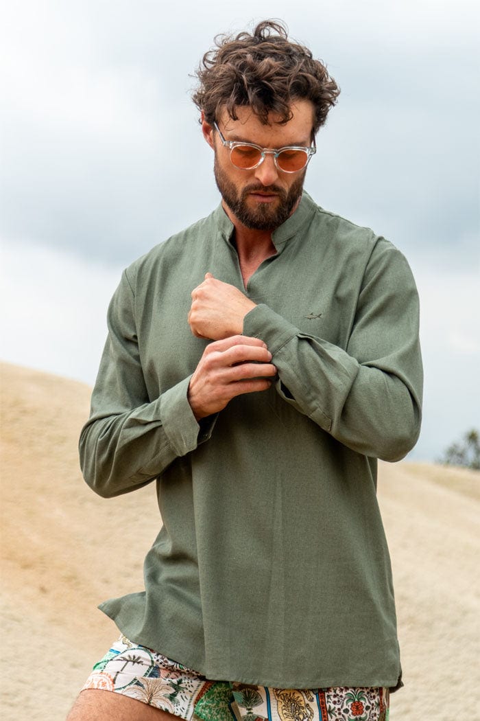 CAMISA DUNNOS FLEX VERDE OLIVA - imagen 3