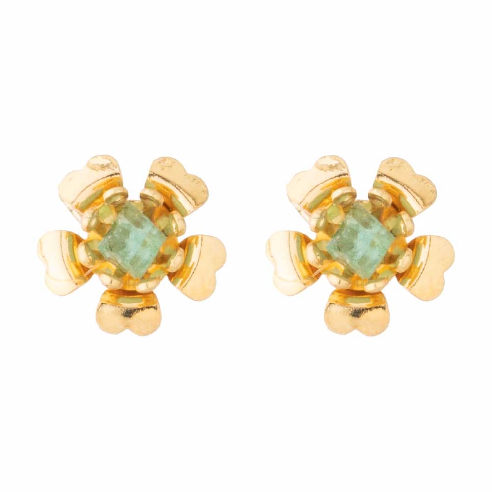 Aretes Topo Pequeña Flor - imagen 3