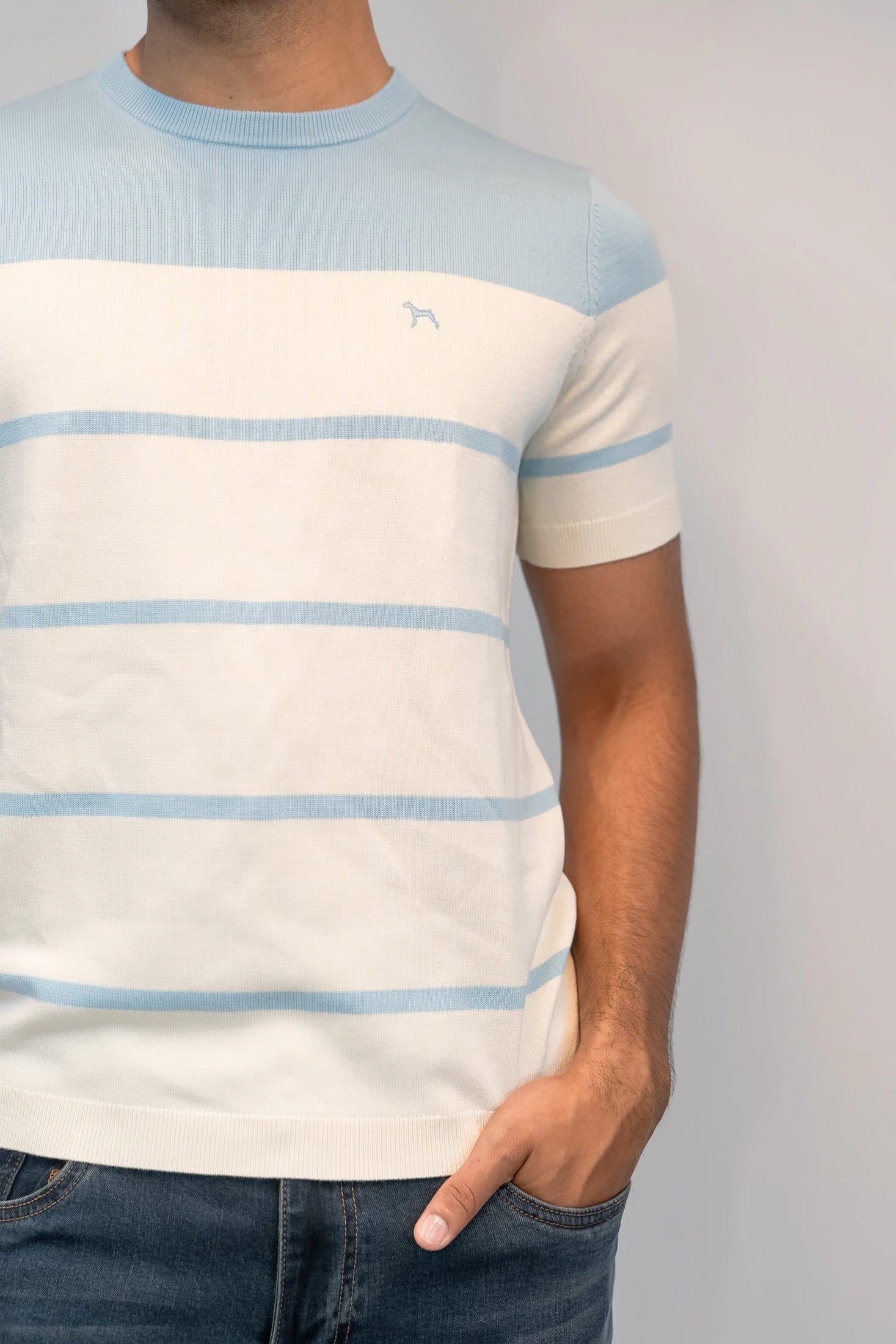Suéter Fashion Baby Blue/Crema - imagen 2