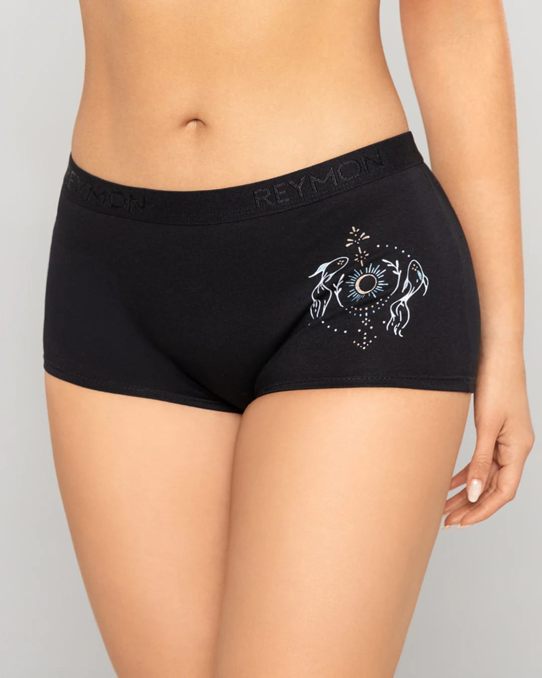 Boxer Femenino Tiro Alto en Algodón Estampado con Elástico Reymon Ref. 8010 - imagen 2