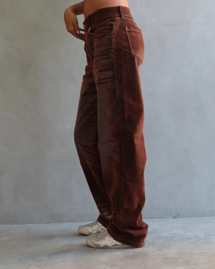 JEAN STRAIGHT FIT ZEBRA STYLED CAFÉ - imagen 4