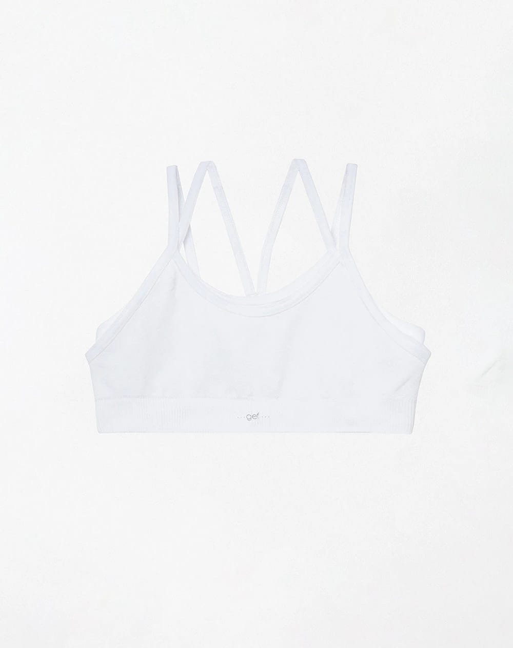 Top niña doble seamless blanco - imagen 1
