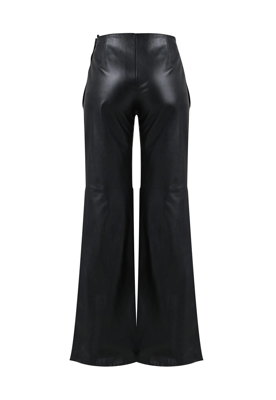SEMI-FLARE LEATHER TROUSERS - imagen 3