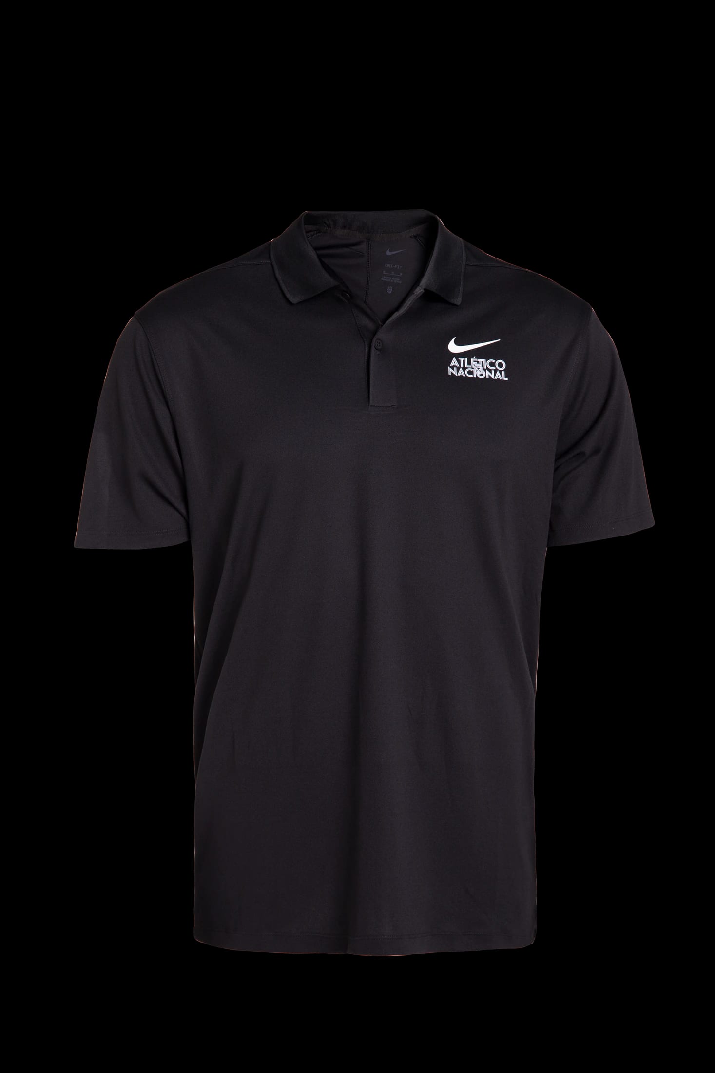 POLO NEGRA HOMBRE NIKE SWOOSH BLANCO - imagen 1