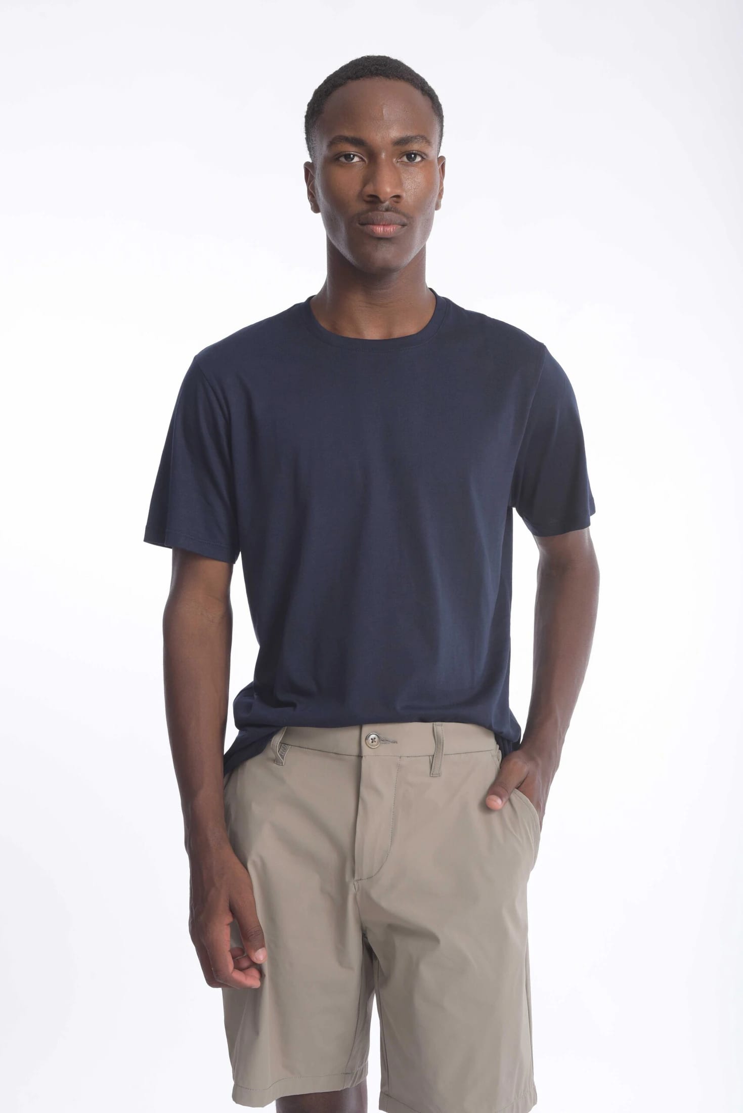 T-shirt Slim Fit 100% Algodón Azul Navy - imagen 1