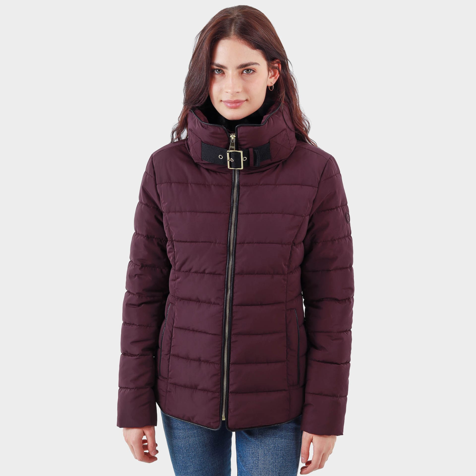 Chaqueta acolchada cuello alto con capucha interna - imagen 11