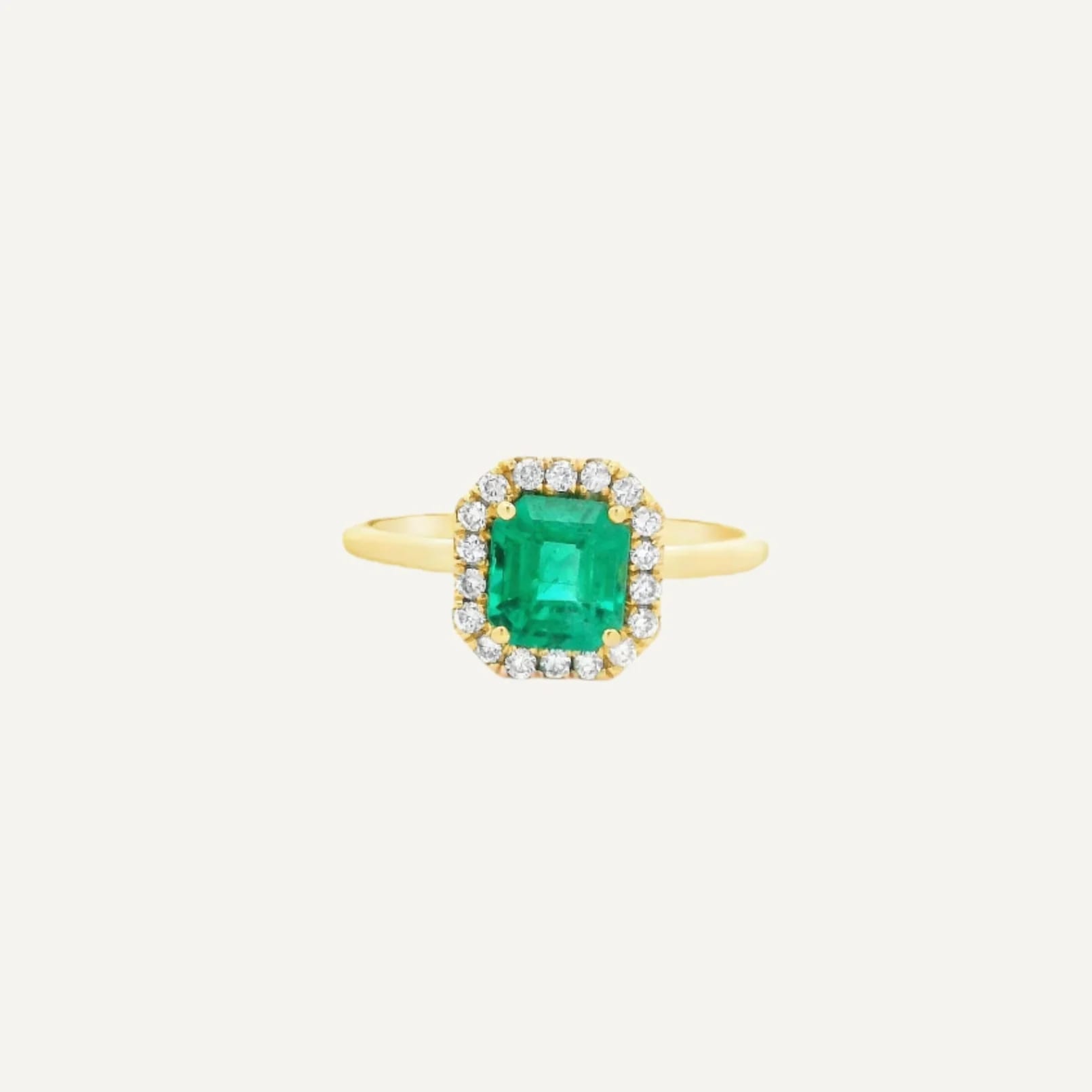 Anillo Halo Cuadrado Esmeralda premium - imagen 6