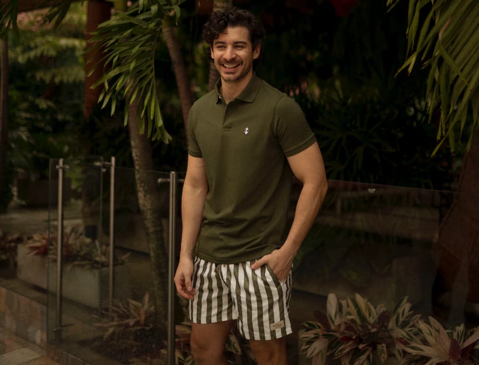 Pantaloneta rayas verdes y blancas - imagen 3