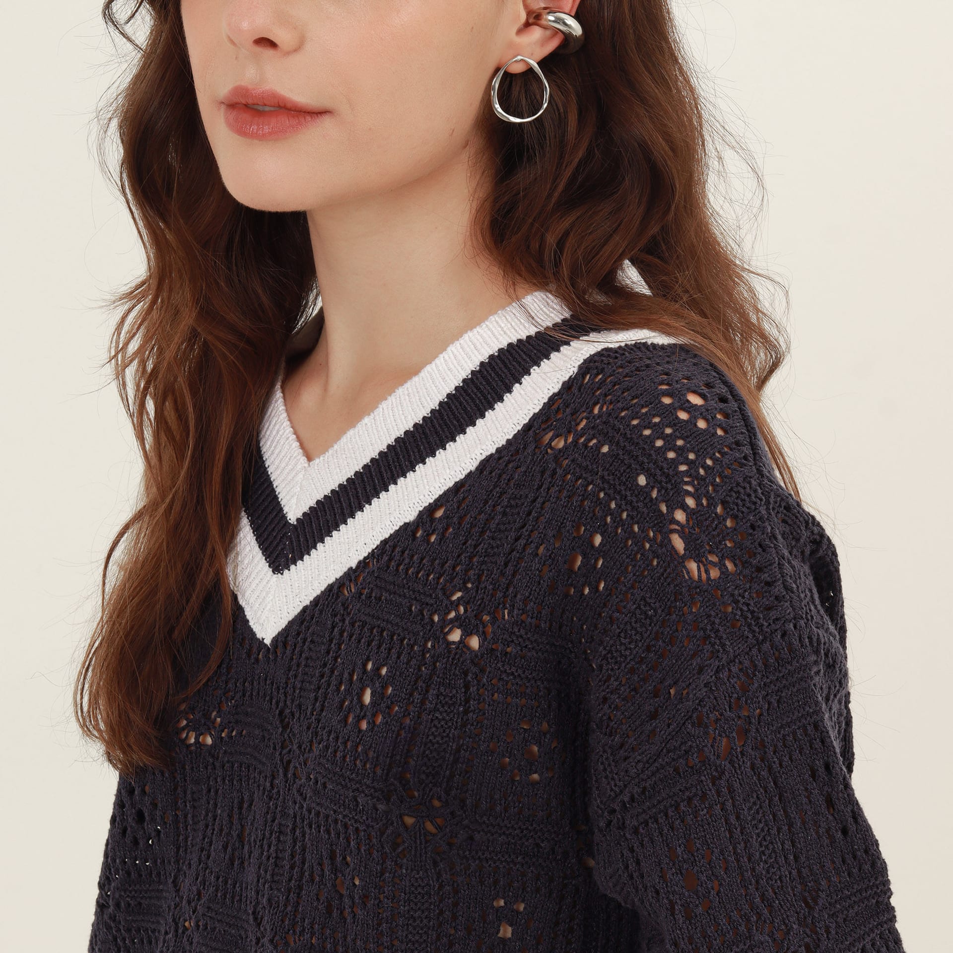 Sweater Cuello V Manga Larga - imagen 5