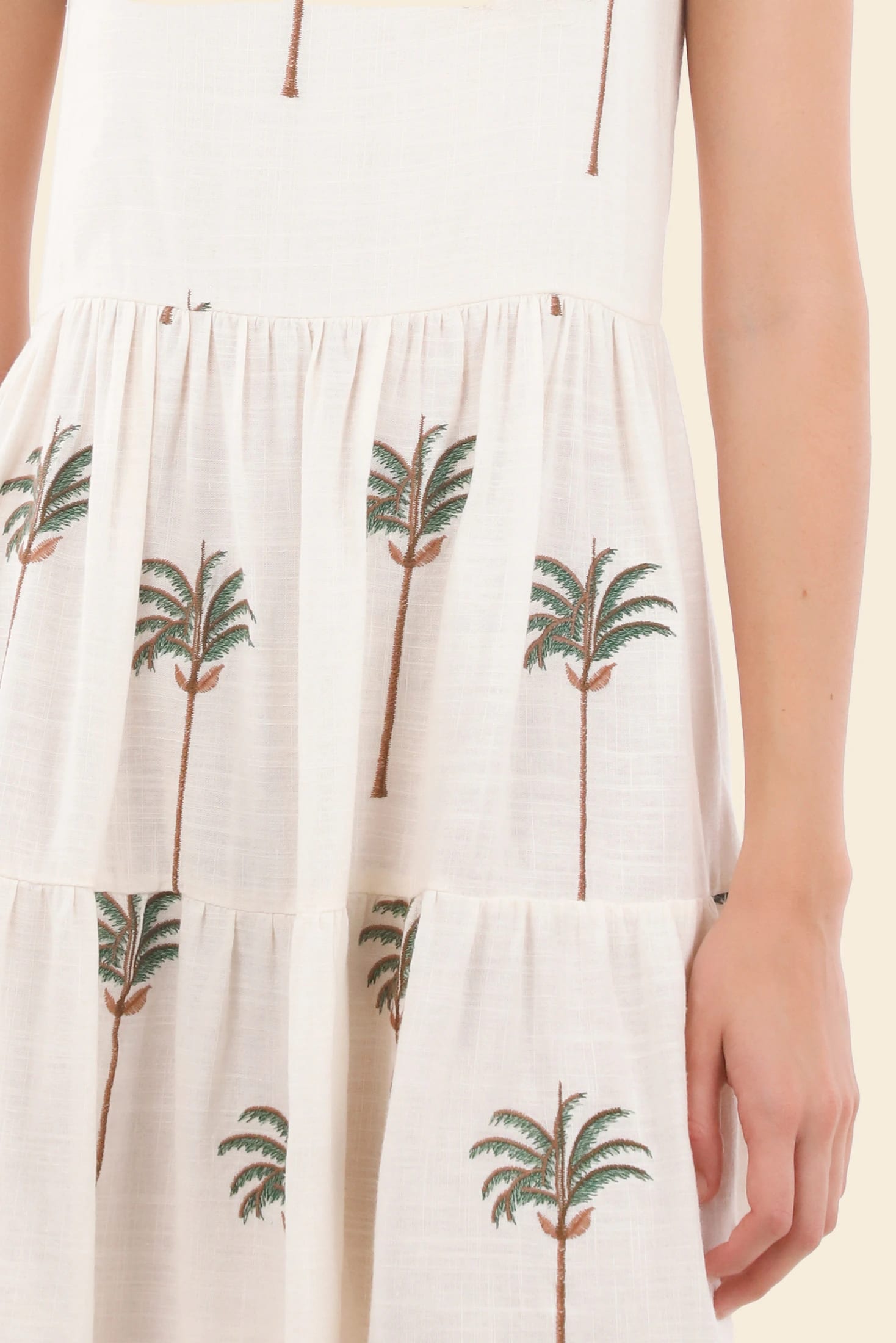 Ivory Summer Palms Utopia Dress - imagen 4