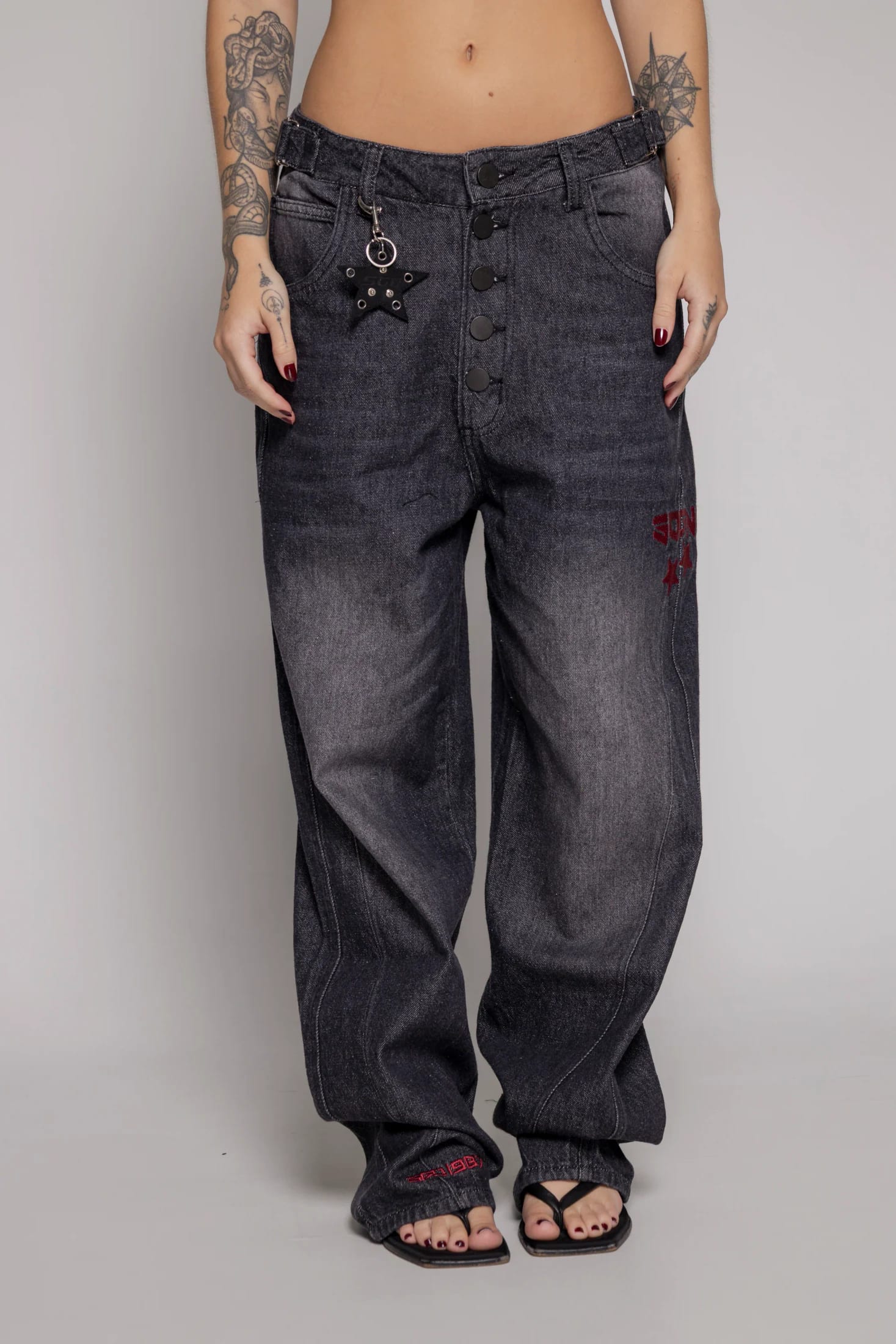 Baggy Remainder Dama Stone-Negro - imagen 11