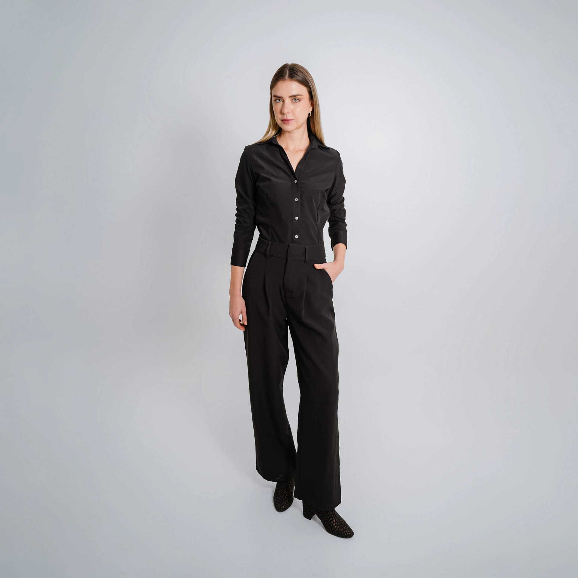Pantalon Tiro Alto Bota Recta - imagen 5