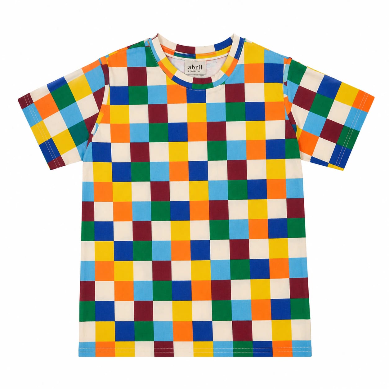 Camiseta Cuadros Coloridos Adulto - imagen 2