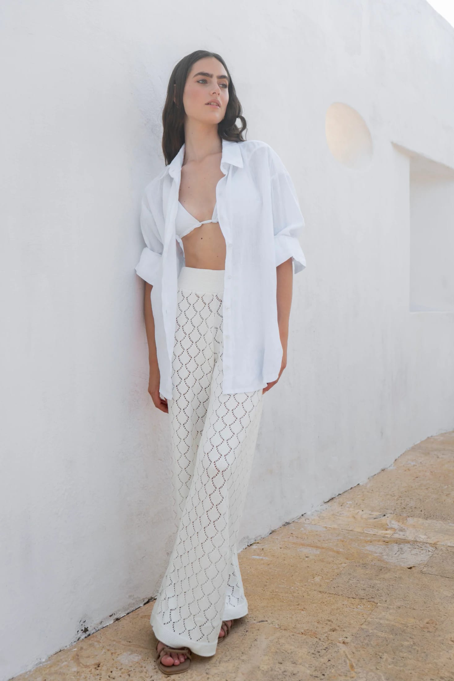 Pantalón Summer Set Blanco Mujer - imagen 6