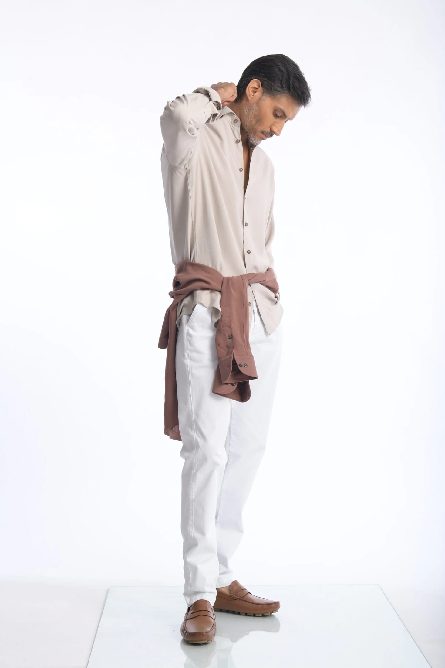 Camisa Cefiro Beige Claro - imagen 4