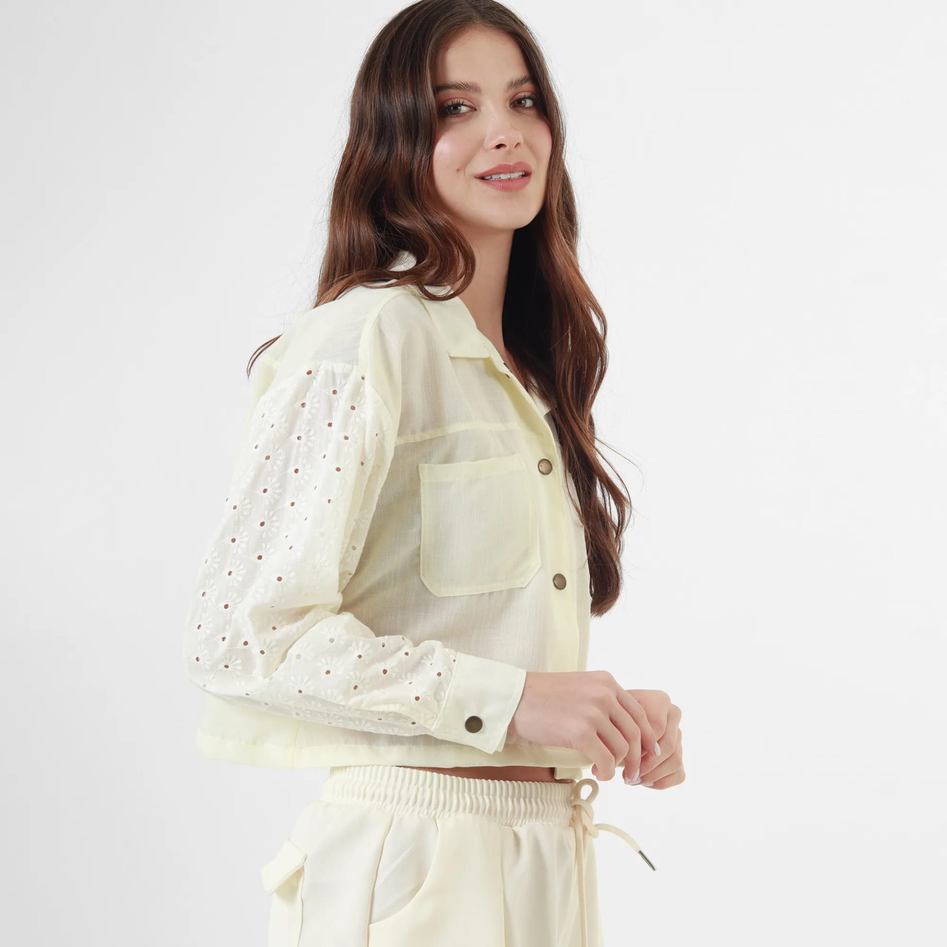 Chaqueta Cuello Camisero Manga Larga - imagen 1