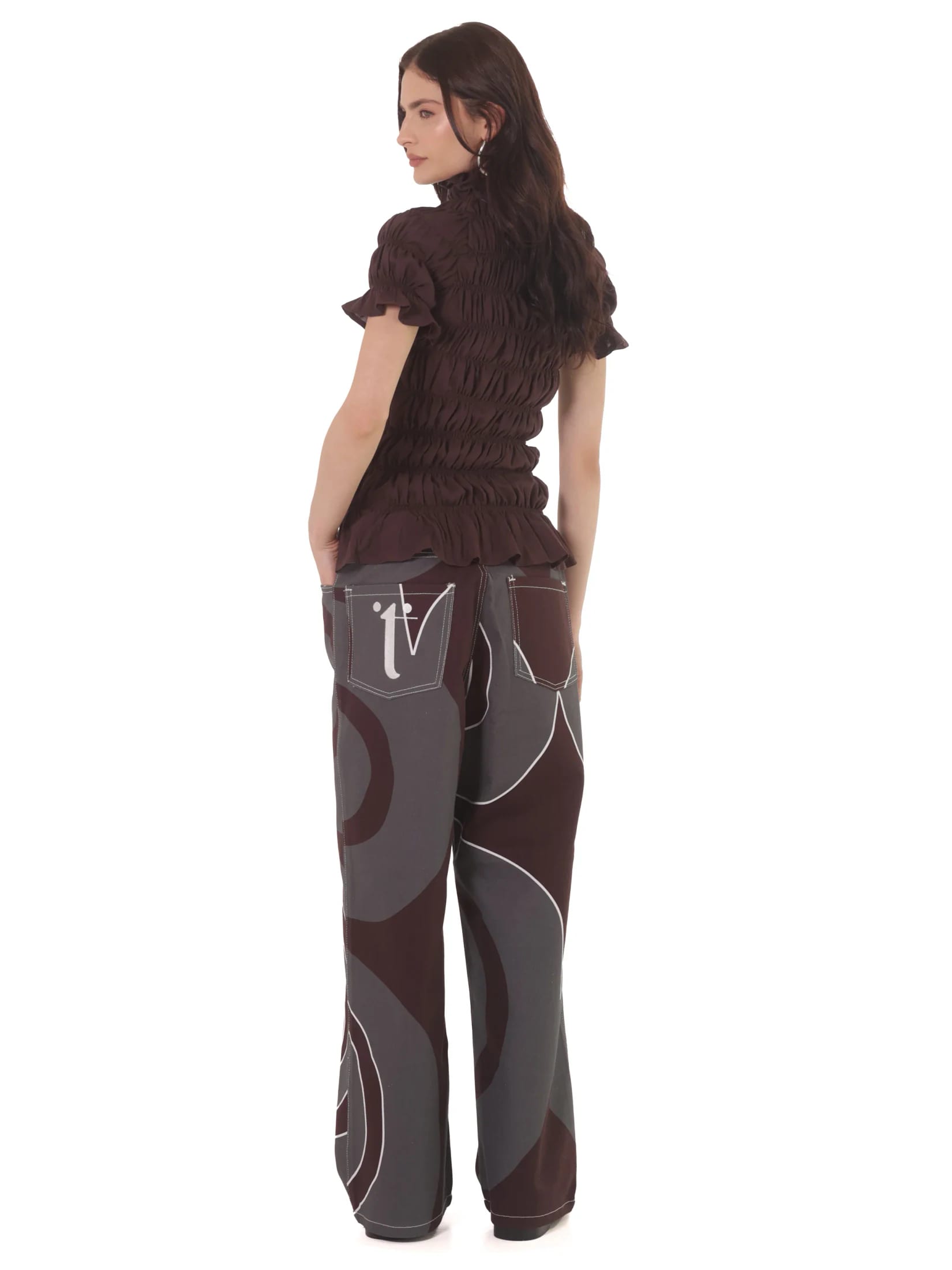 Pantalón Arabescos Café - imagen 4