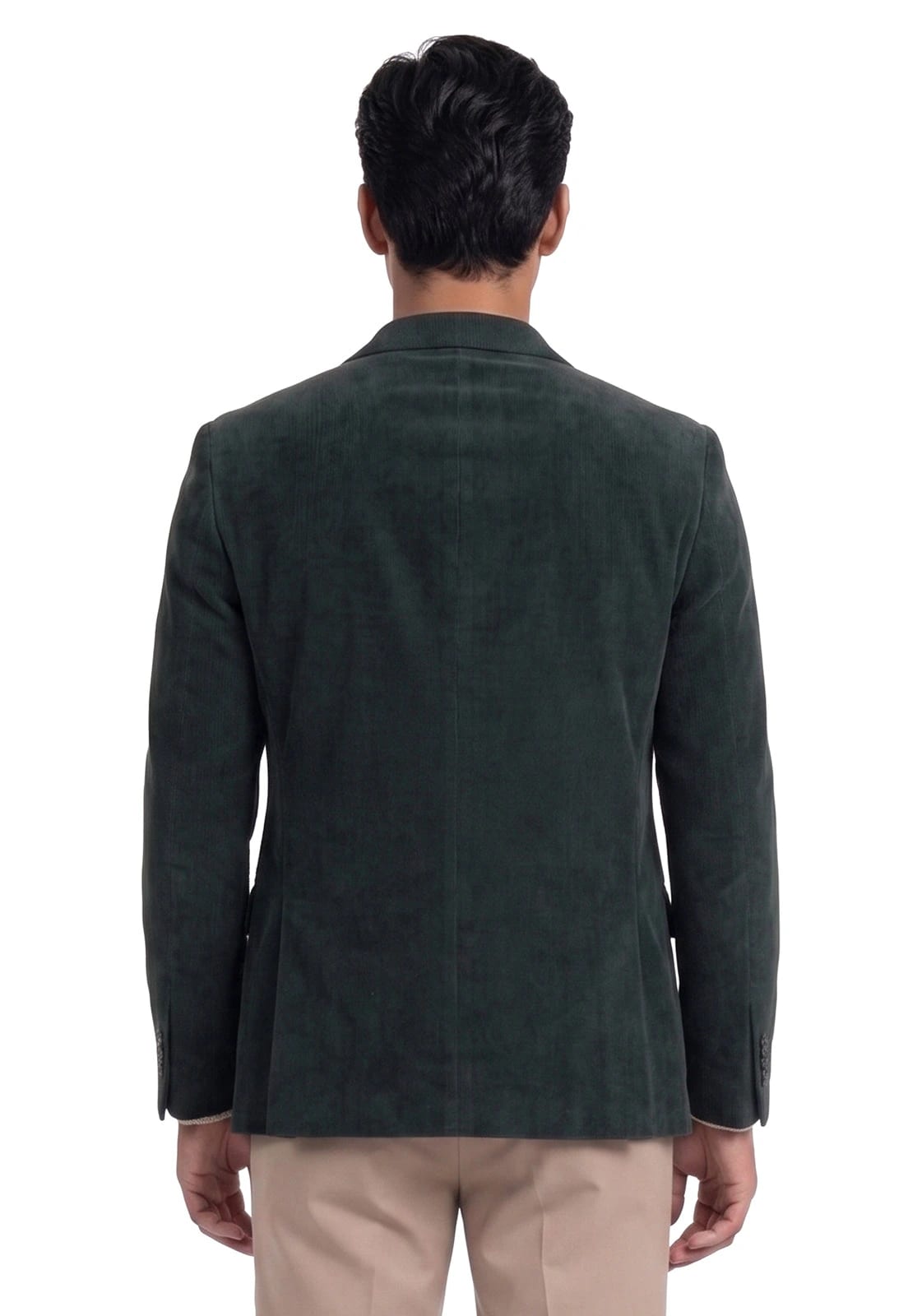Blazer verde botella solapa clásica - imagen 2