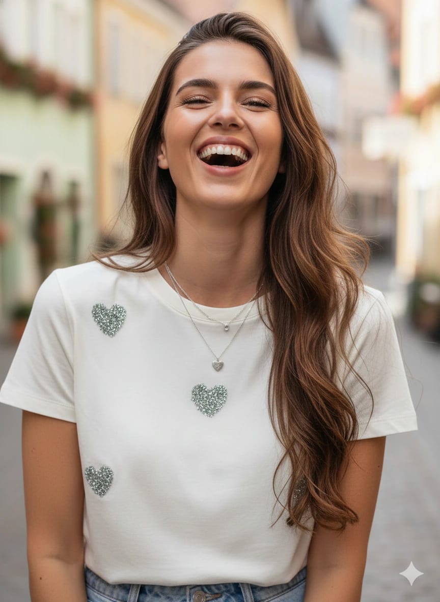 CAMISETA ARGENTO HEARTS - imagen 3