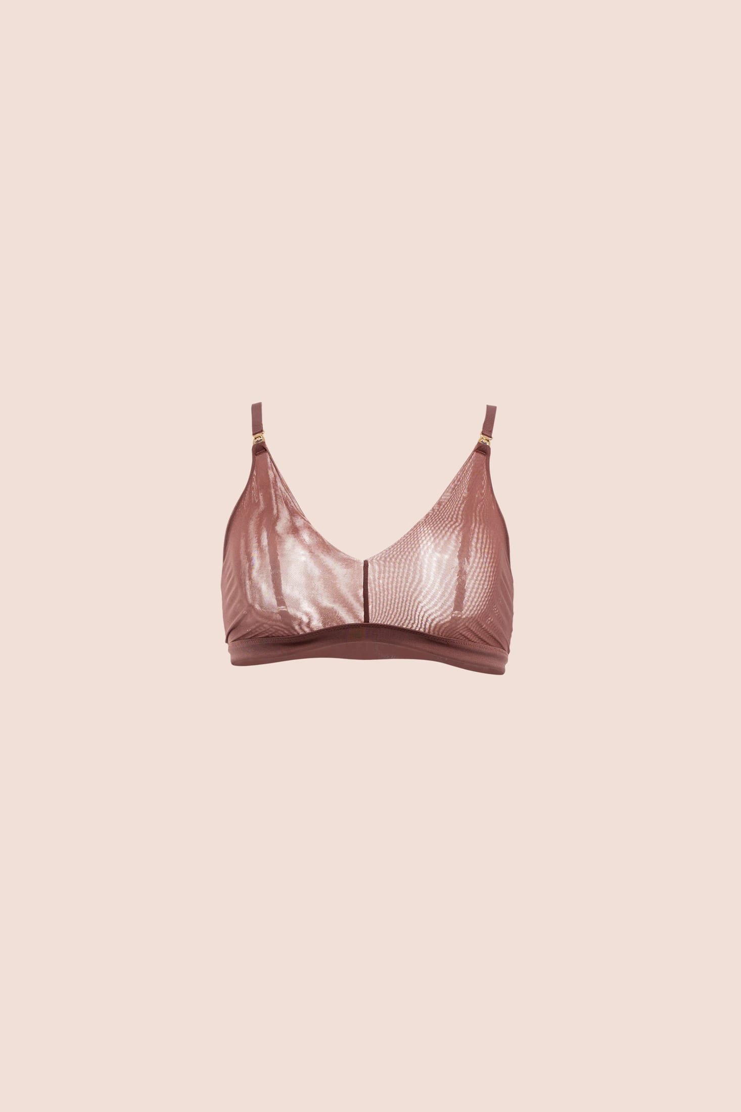 BRALETTE ELLIPSE EN TUL INVISIBLE ULTRA COMODO ALMA LIMPIA MARRON - imagen 1