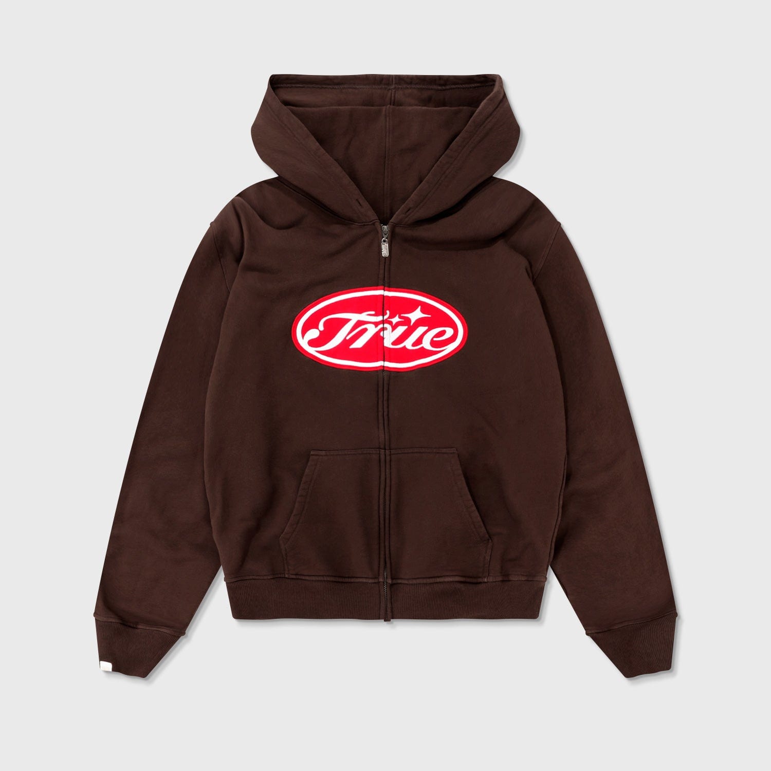 True Stamp Zipper Hoodie - Brown - imagen 1