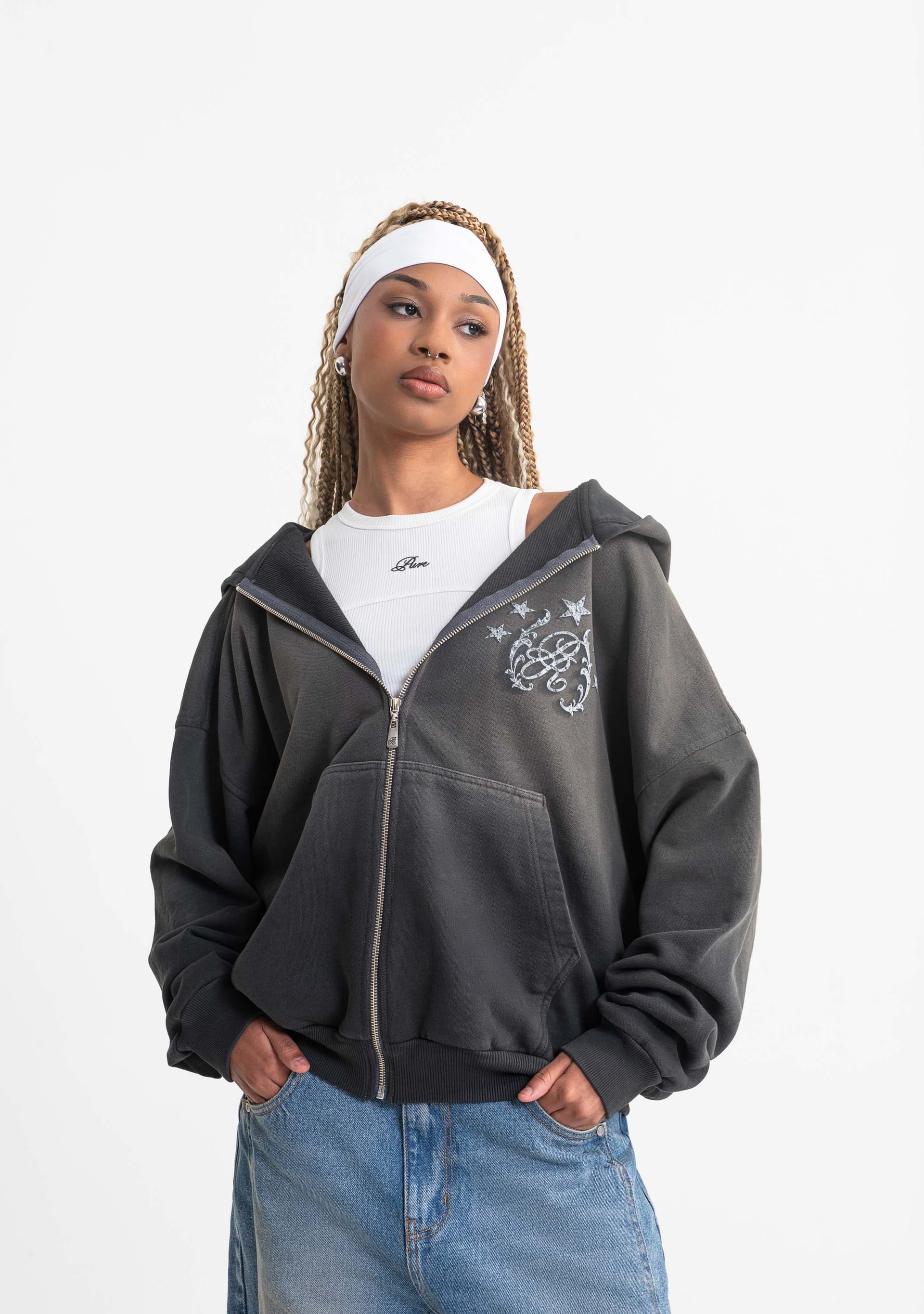 Rustic zipper hoodie - imagen 5