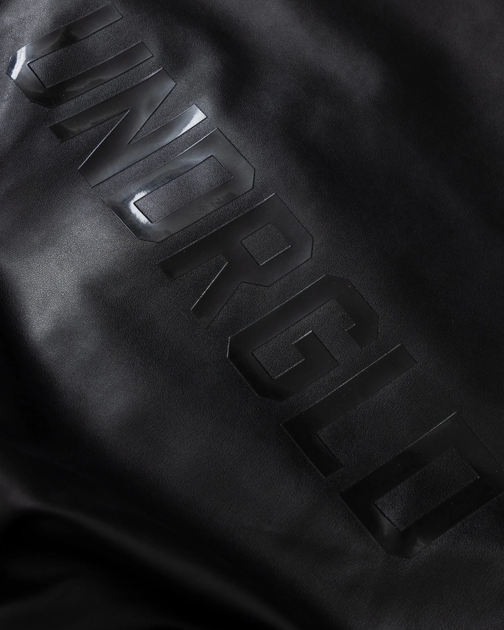 Basics UNDRGLD Leather Zip Up Hoodie Jacket Black - imagen 11
