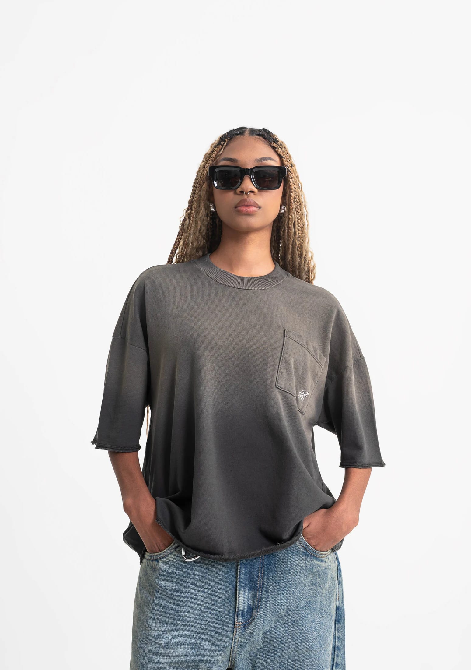 Rustic black pocket t-shirt - imagen 7