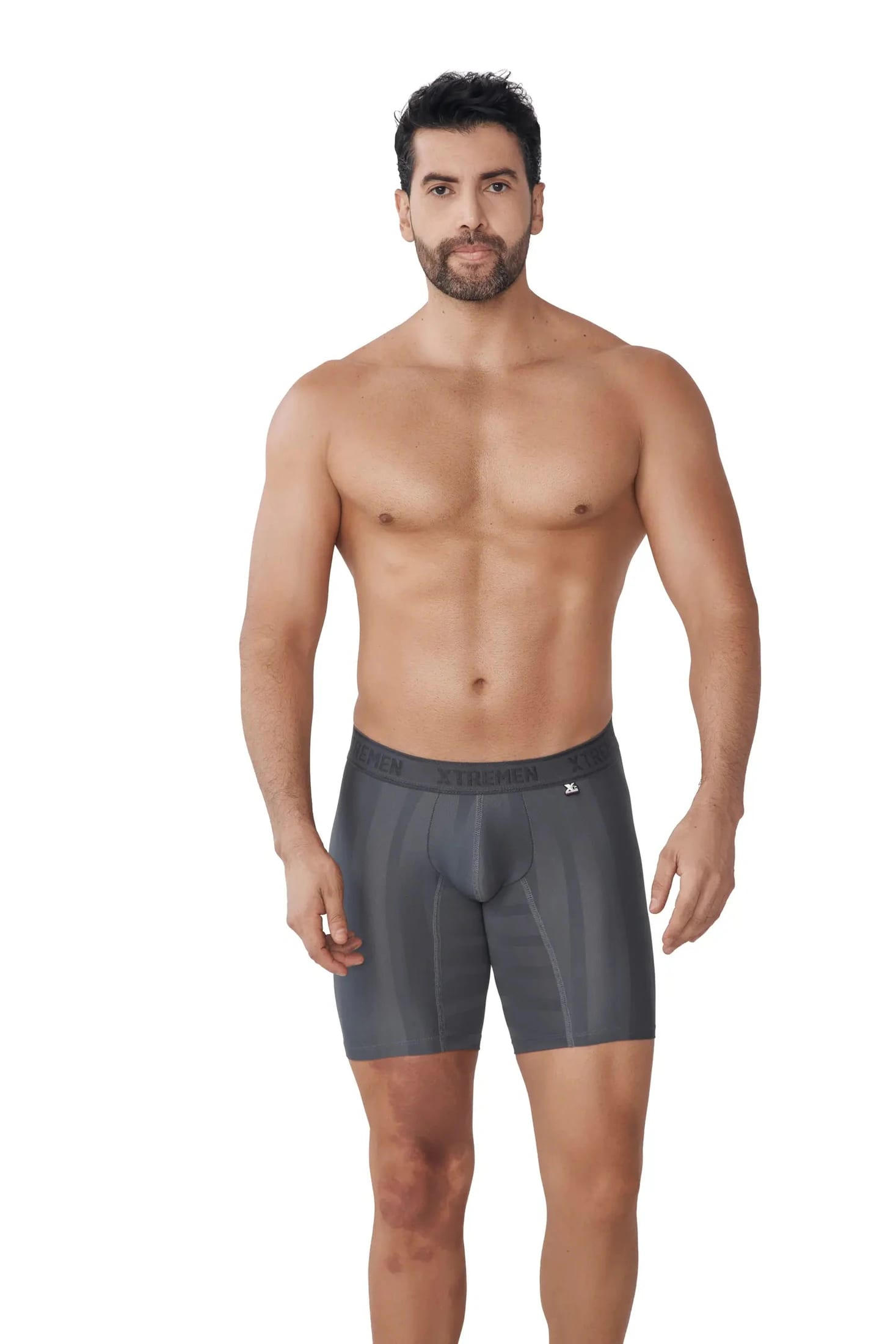 BOXER MICROFIBRA DESAGUJADO MALLA GRIS OSCURO - imagen 2