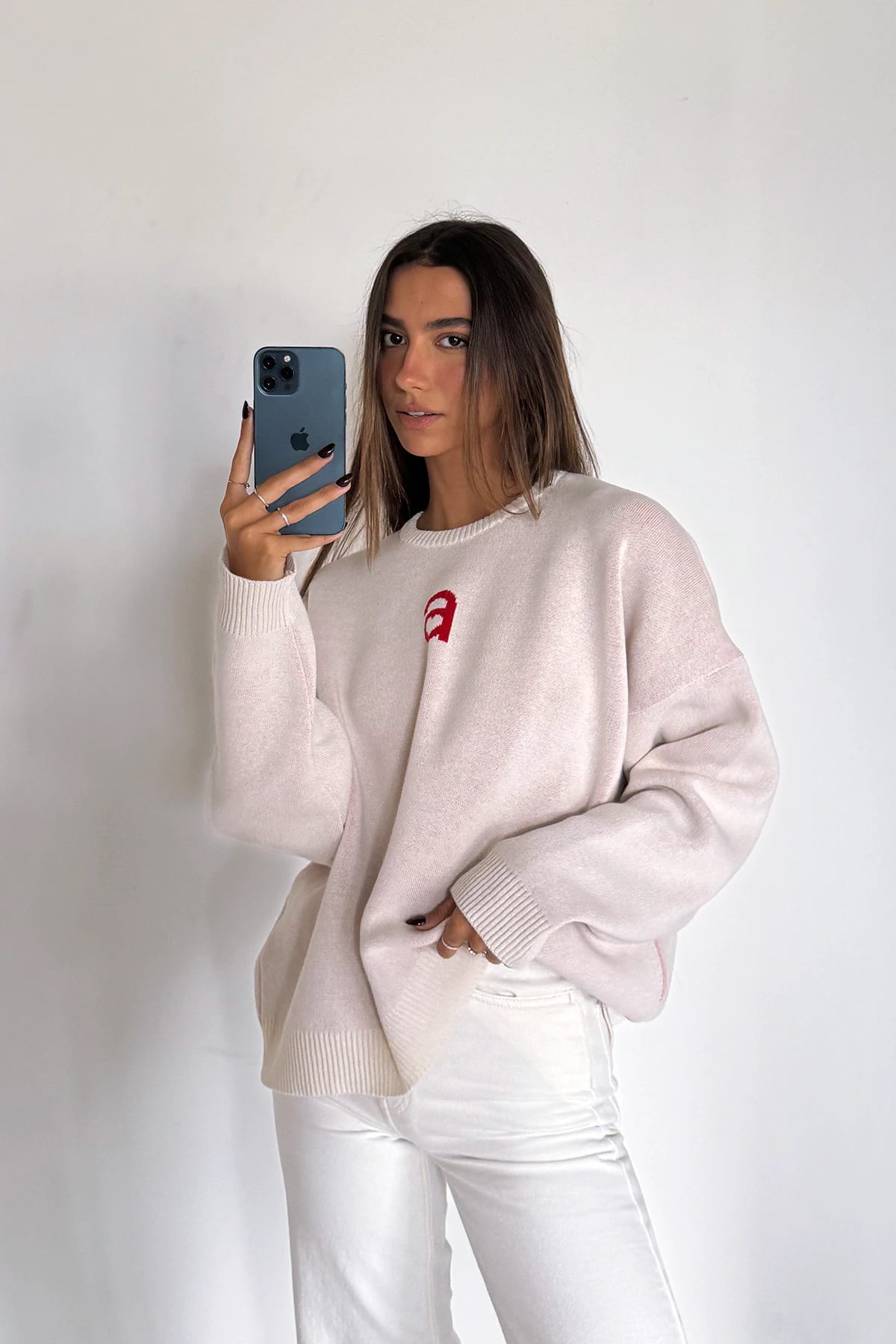 MONOGRAM SWEATER IVORY - imagen 3