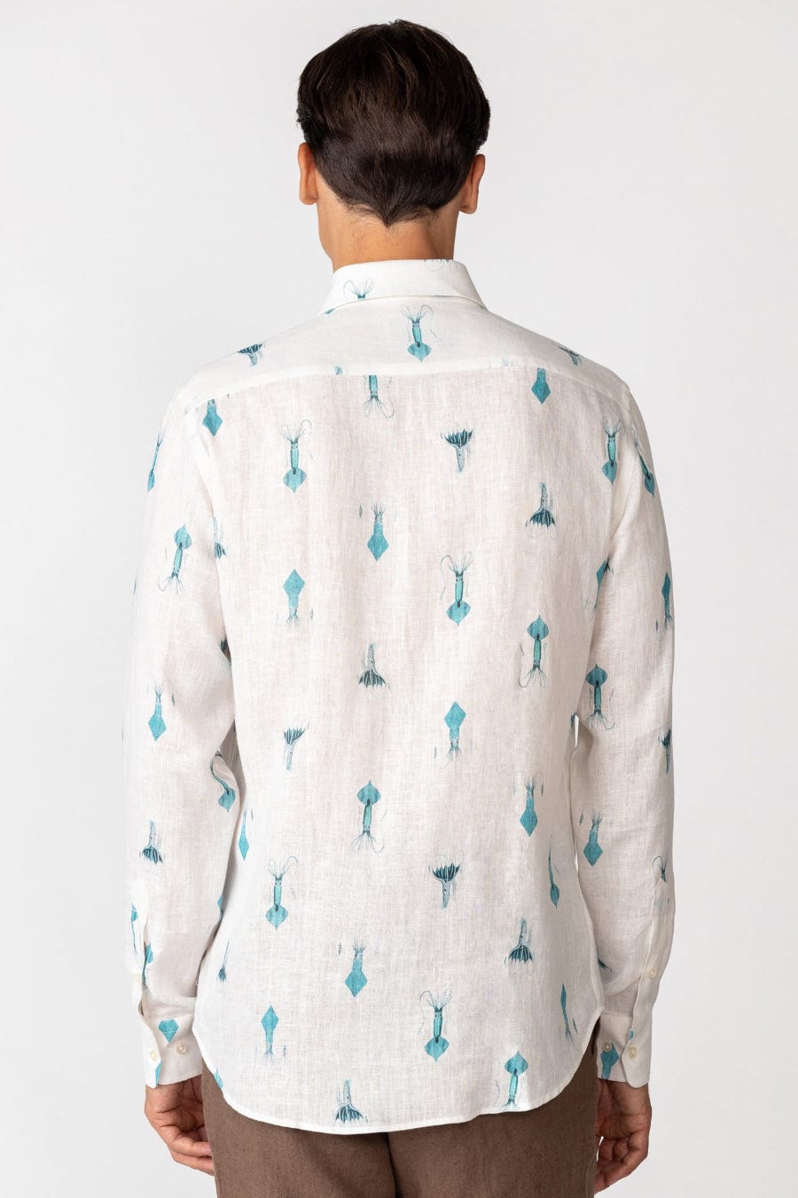 Men's linen shirt white verne - imagen 4